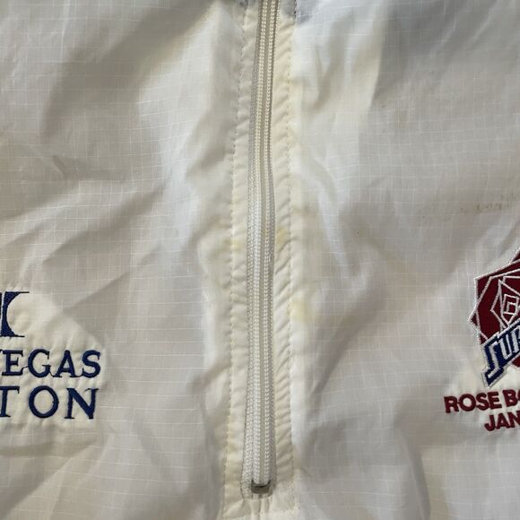 Vintage Logo 7 Super Bowl XXI 1987 STAFF Windbreaker Jacket White Large - Picture 10 of 13